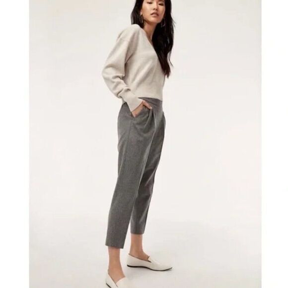 Aritzia Babaton Cohen Wool & Cashmere Trousers Grey Size 0 #61118 - Picture 8 of 9